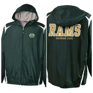 NCAA Colorado State Rams Youth Size M Unisex Collision Windbreaker Jacket Green